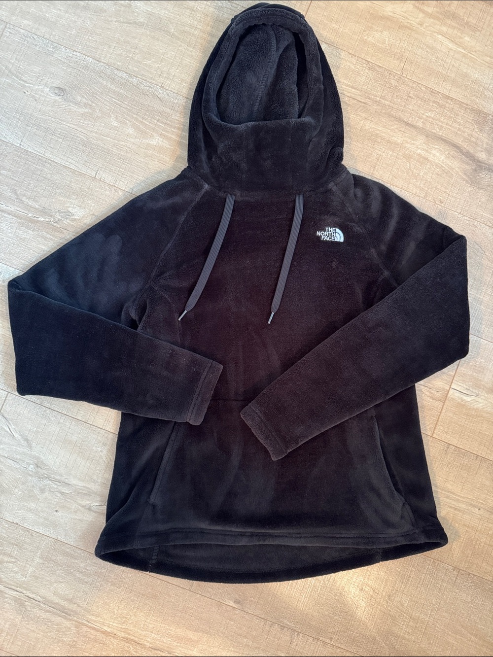 The North Face Black Plush Hooded Fleece Pullover